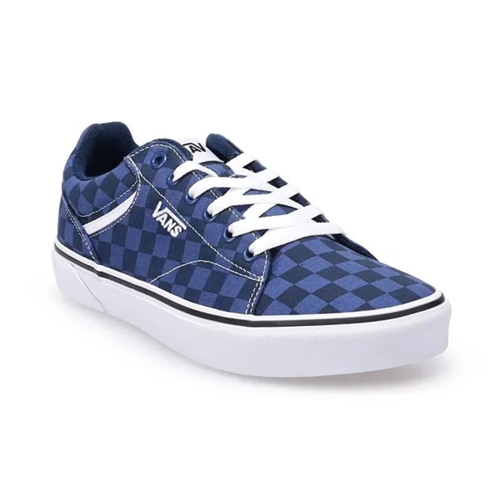 Vans Seldan Sneakers Mens 11 Tonal Check Dress Blues Checkerboard Street NEW